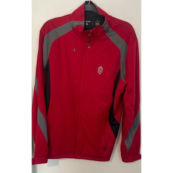 Wisconsin Badgers Full Zip Ted Long Sleeve Jacket Adult Large Embroidered Logo - Picture 2 of 9